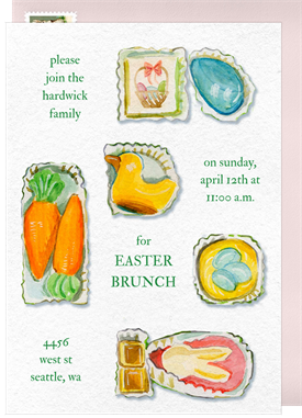 'Easter Marzipan' Easter Invitation