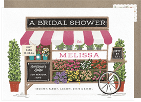 'Florist Cart' Bridal Shower Invitation