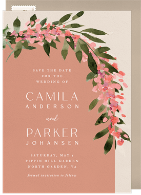 'Arbor Blossoms' Wedding Save the Date