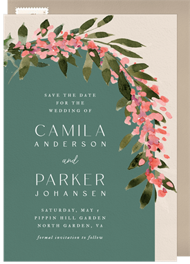 'Arbor Blossoms' Wedding Save the Date