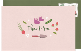 'Growing Garden' Baby Shower Thank You Note