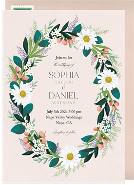 'Spring Flowers' Wedding Invitation