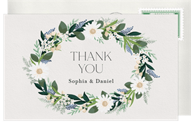 'Spring Flowers' Wedding Thank You Note