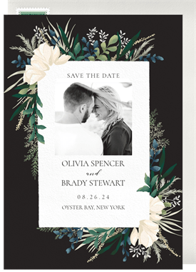 'Romantic Illustrated Florals' Wedding Save the Date