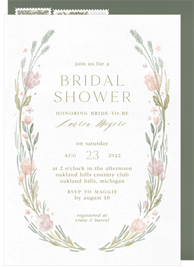 'Ethereal Wreath' Bridal Shower Invitation