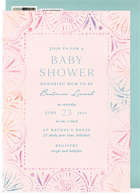 'Boho Sunburst' Baby Shower Invitation