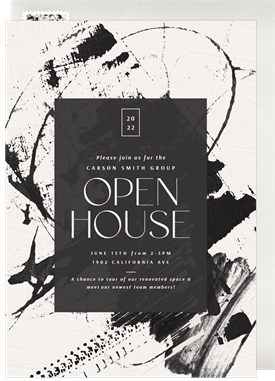 'Oil and Charcoal' Open House Invitation