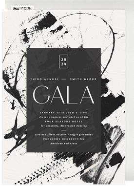 'Oil and Charcoal' Gala Invitation