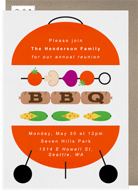 'Classic Grill' Reunion Invitation