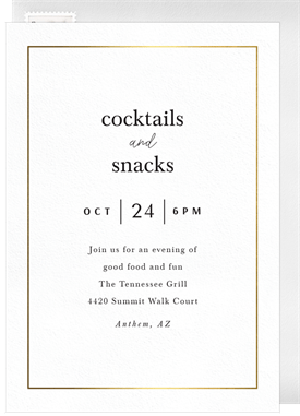 'Simple Drinks' Happy Hour Invitation