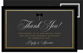'Black Tie Only' Gala Thank You Note