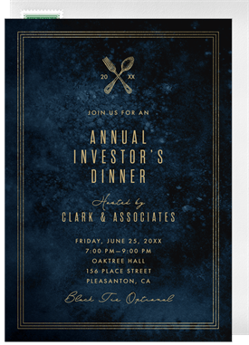 'Luxe Texture' Dinner Invitation
