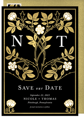 'Storybook Art Nouveau' Wedding Save the Date