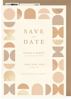 'Arch Shapes' Wedding Save the Date
