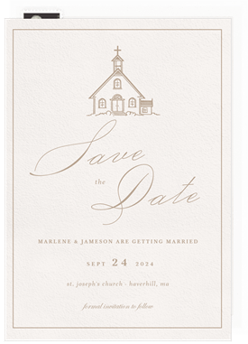 'Simple Church' Wedding Save the Date