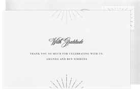 'Starburst Seal' Wedding Thank You Note