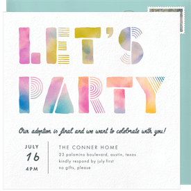 'Playful Block Party' Party Invitation