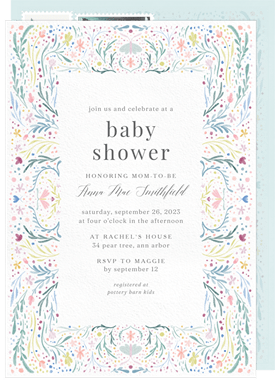 'Butterfly Garden' Baby Shower Invitation
