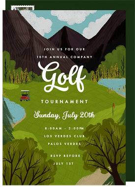 'Mountain Golf Range' Golf Invitation