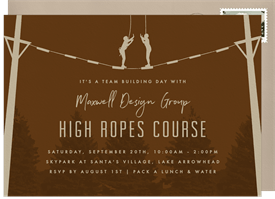 'Ropes Course' Business Invitation