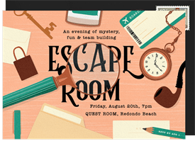 'Mystery Escape Room' Company Retreat Invitation