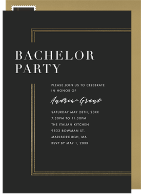 'Border Trio' Bachelor Party Invitation