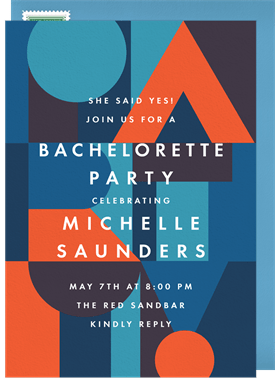 'Block Party' Bachelorette Party Invitation