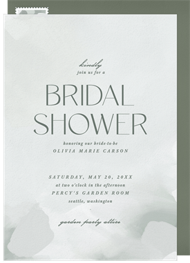 'Subtle Abstract' Bridal Shower Invitation