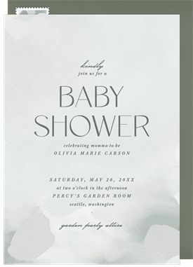 'Subtle Abstract' Baby Shower Invitation