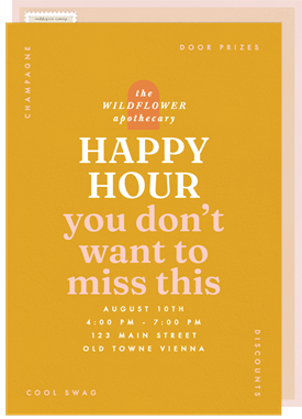 'Don't Miss This' Happy Hour Invitation