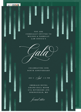 'Cascading Ombre Drops' Gala Invitation