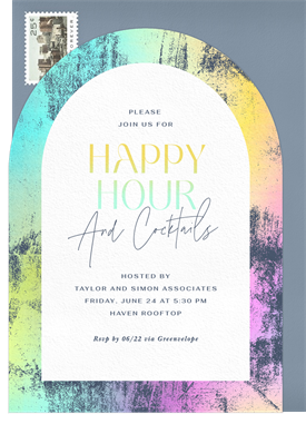 'Chroma Arch' Happy Hour Invitation