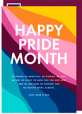 'Abstract Rainbow' Pride Card