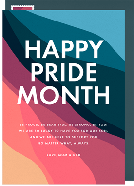 'Abstract Rainbow' Pride Card