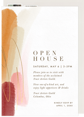 'Painterly Flair' Open House Invitation