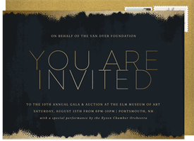 'Dark Foiled' Gala Invitation