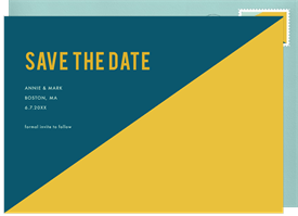 'Color Slice' Wedding Save the Date