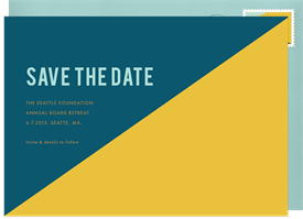 'Color Slice' Business Save the Date