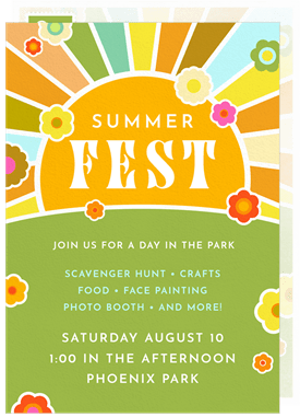 'Summerfest' Business Invitation