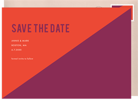 'Color Slice' Wedding Save the Date