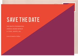 'Color Slice' Business Save the Date