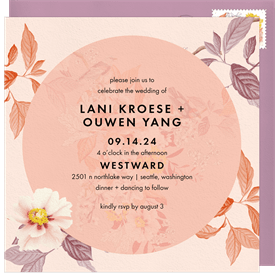 'Floral Collage' Wedding Invitation