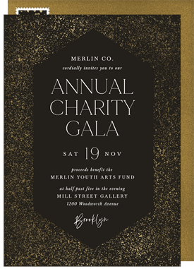 'Glitzy' Gala Invitation