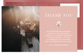'Meant To Be' Wedding Thank You Note