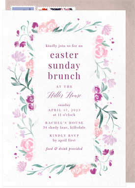 'Beach Rose' Easter Invitation
