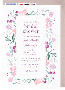 'Beach Rose' Bridal Shower Invitation