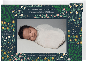 'Sweet Meadow' Birth Announcement