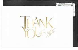 'Lettered Minimalism' Gala Thank You Note