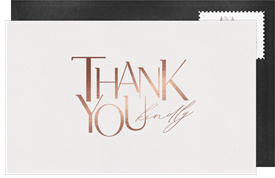 'Lettered Minimalism' Gala Thank You Note