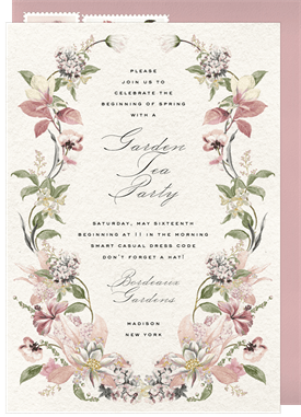 'Forever Florals' Tea Party Invitation